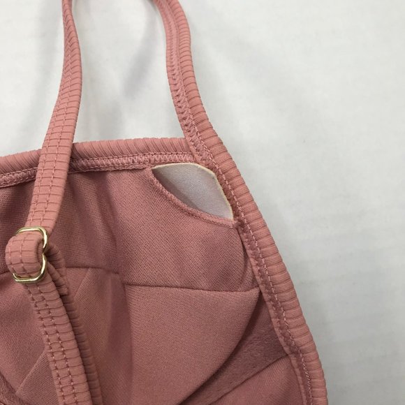 Xhilaration Junior's Size XS 00 Adustable Strap Ribbed Bikini Swim Top Mauve New - Picture 13 of 13